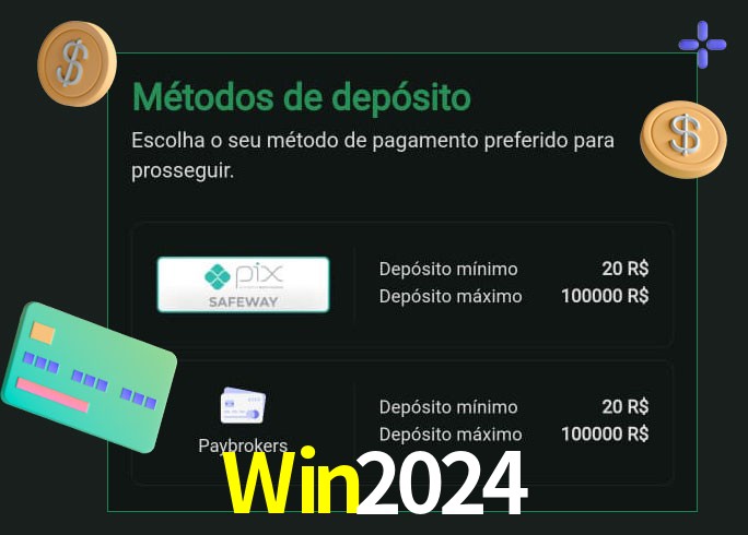 O cassino Win2024 oferece uma grande variedade de métodos de pagamento
